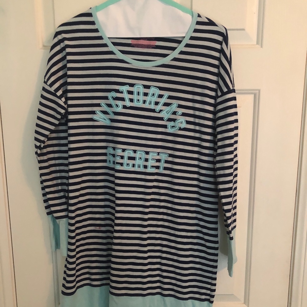 Victoria’s Secret striped long sleeve nightshirt